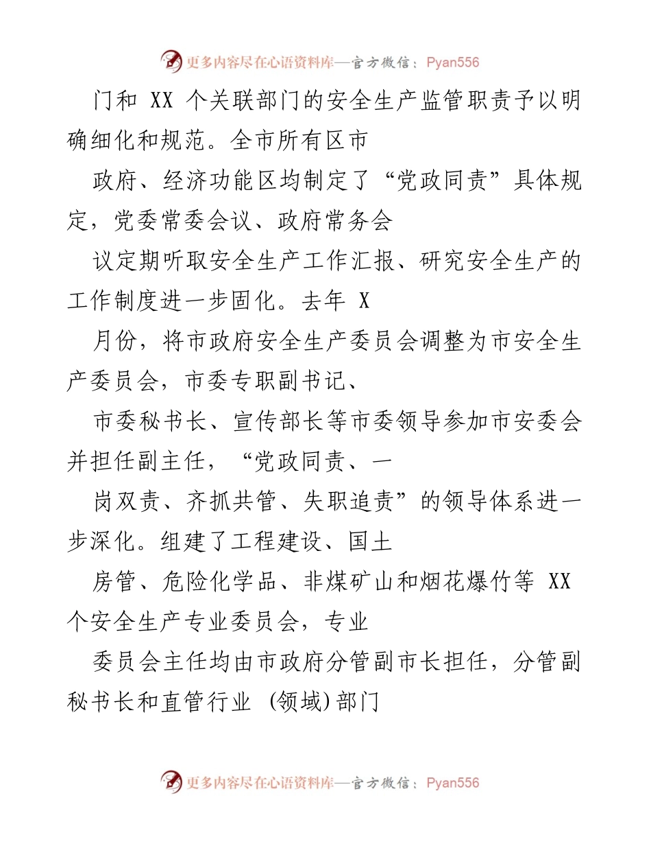 [工作总结] 安全生产工作 - 全市安全生产工作成效与措施总结.docx_第2页
