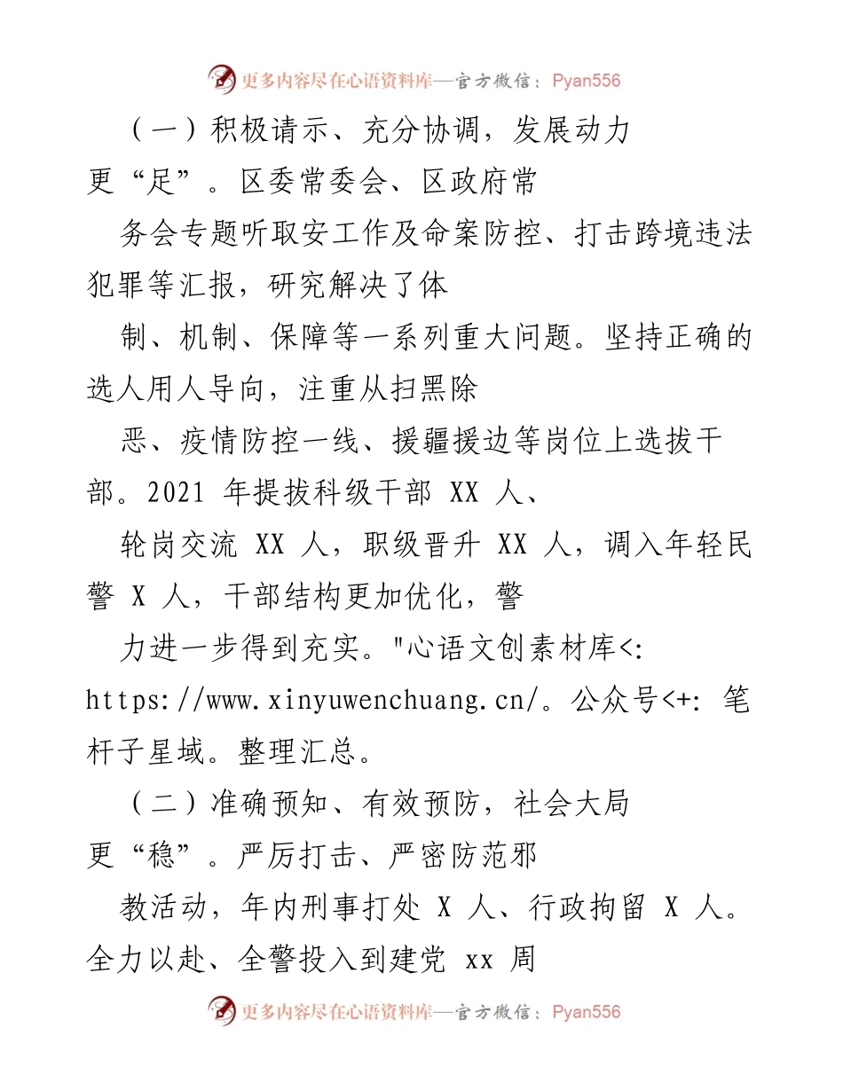 [工作总结] 安全工作 - 2021年XX市安局X分局社会安全工作总结报告.docx_第2页