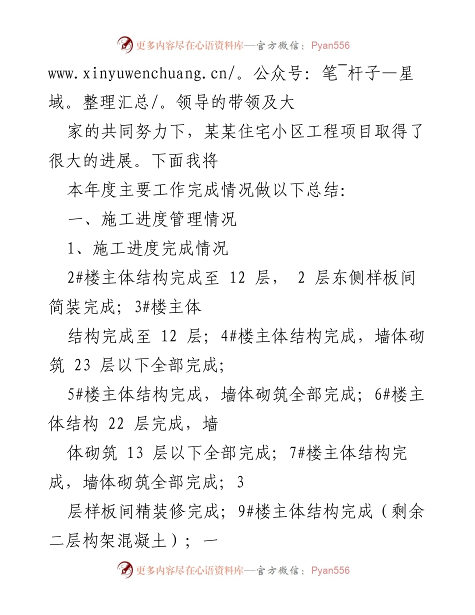 [工作总结] 年度总结 - 20XX年个人工作总结与工程项目进展回顾.docx_第2页