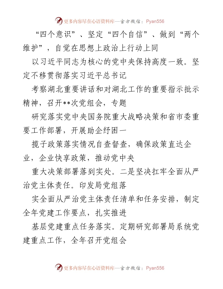 [工作总结] 市局党组 - 推动全面从严治党工作情况报告.docx_第2页