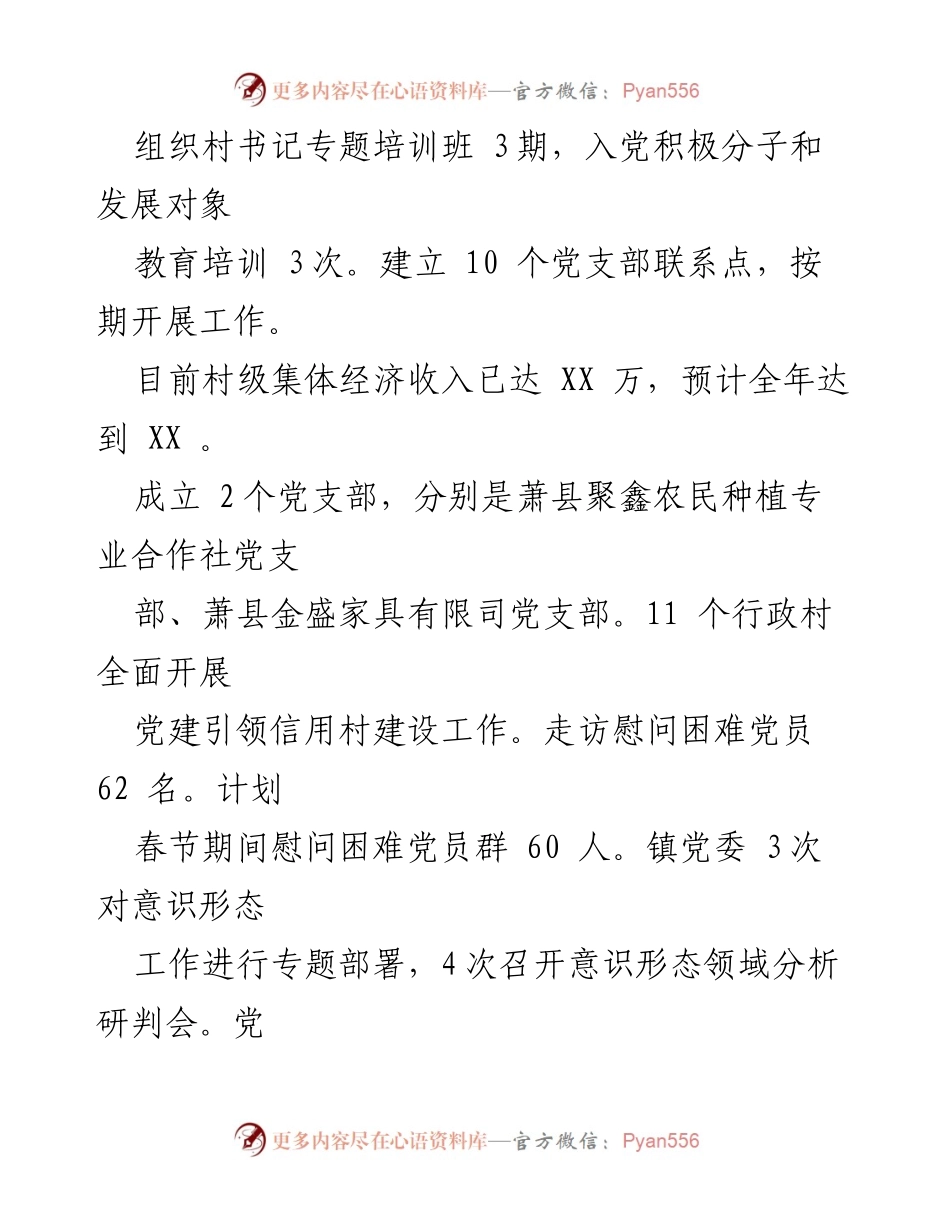 [工作总结] 年度工作总结 - XX 镇2023年度工作总结与2024年度工作计划.docx_第2页