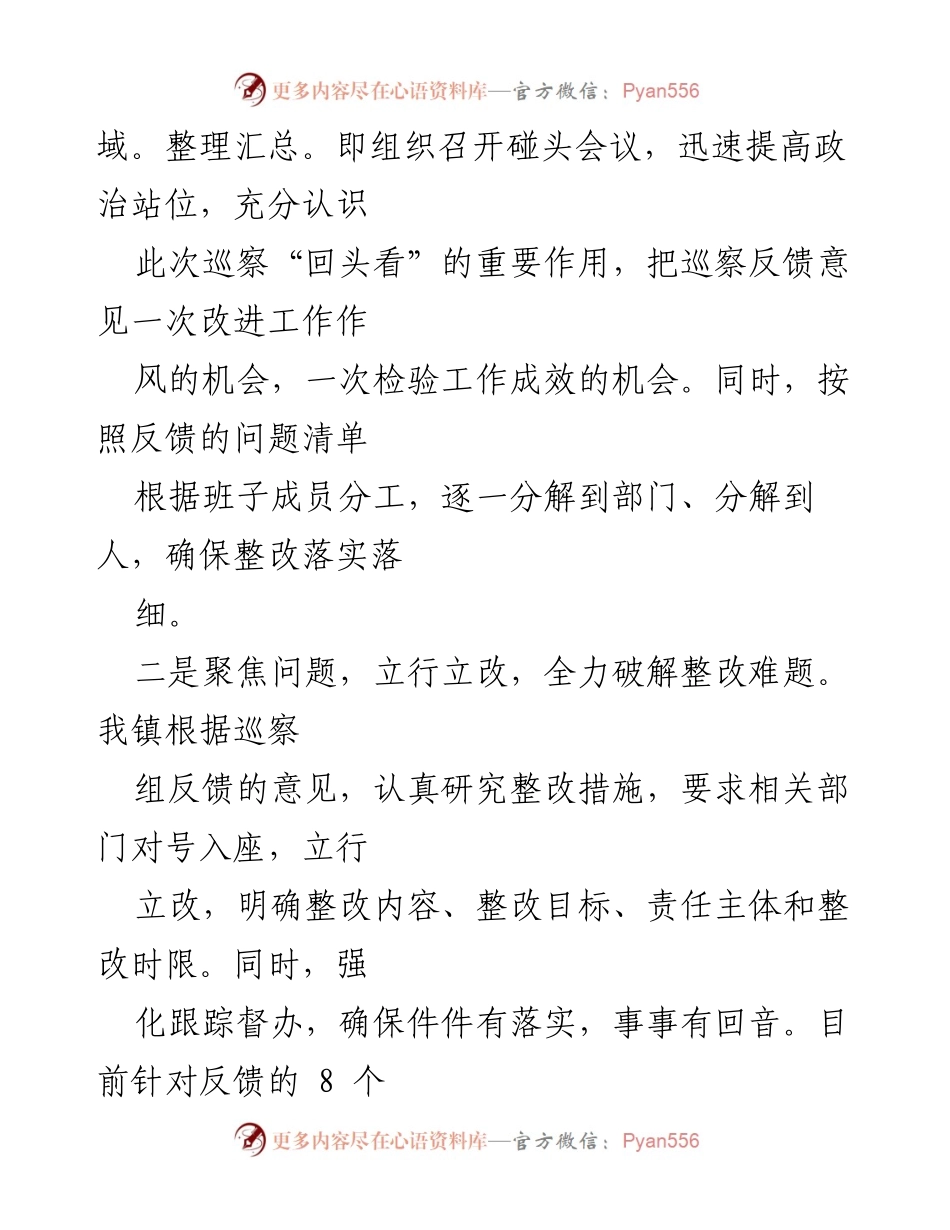 [工作总结] 巡察整改 - 镇党委巡察整改落实情况报告.docx_第2页