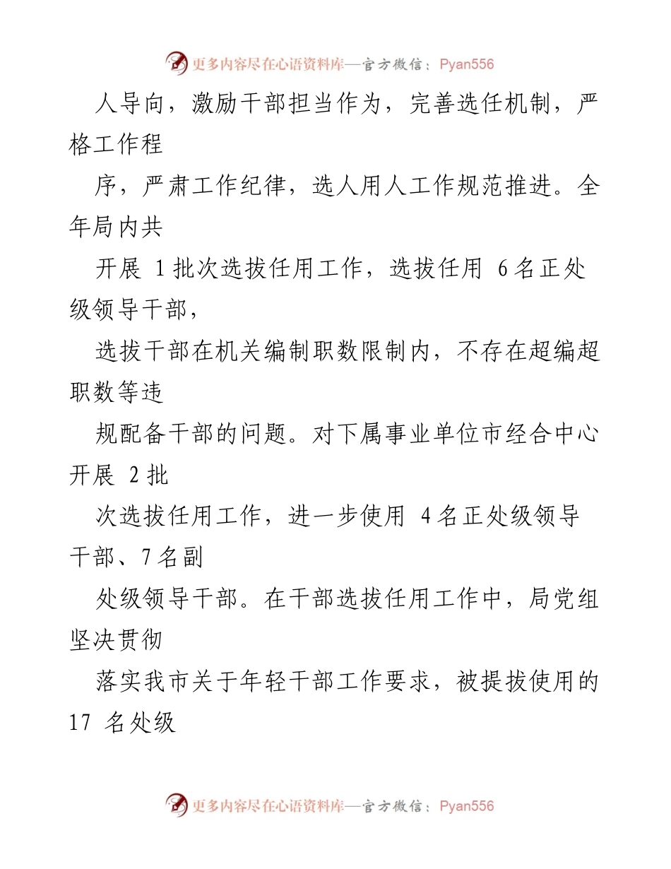[工作总结] 市商务局 - 2023年度干部选拔任用工作报告.docx_第2页