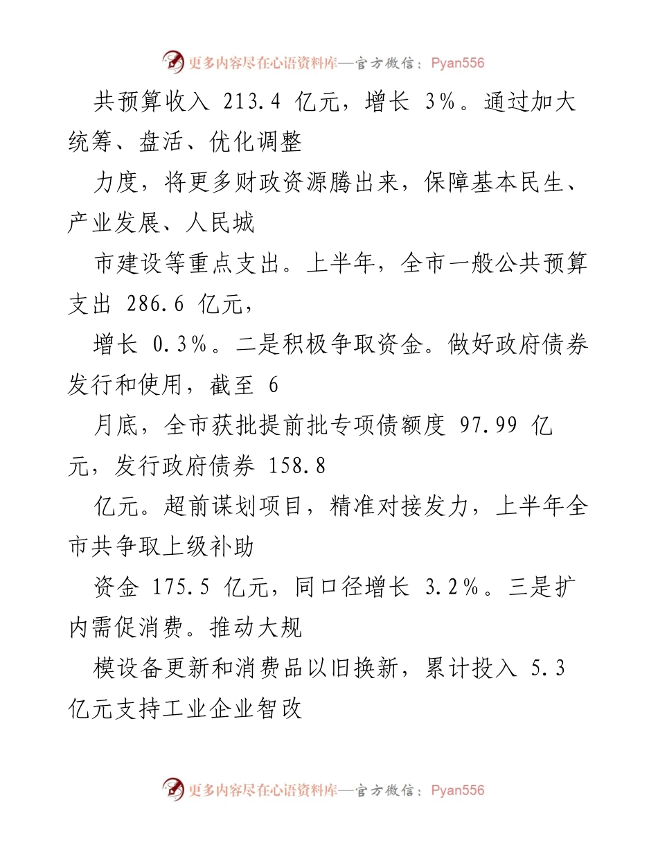 [工作总结] 市财政局 - 2024年上半年工作总结及下半年工作打算.docx_第2页