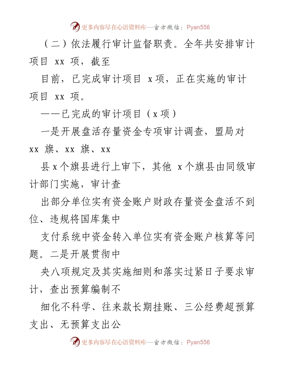 [工作总结] 审计局 - 2022年上半年工作总结及下半年工作安排报告.docx_第2页