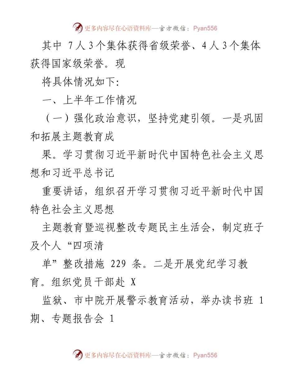 [工作总结] 市司法局 - 2024年上半年工作总结与下半年工作思路_1.docx_第2页