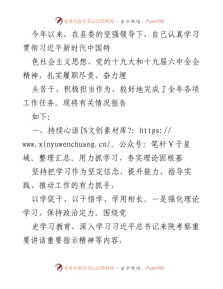 [工作总结] 年度工作汇报 - 2023年度工作履职情况总结报告.docx_第1页