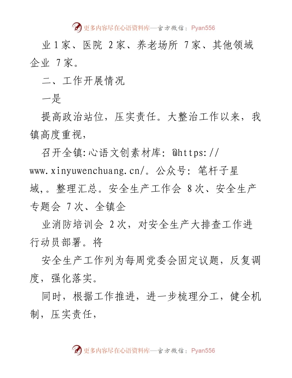 [工作总结] 安全生产工作会 - XX镇安全生产工作情况汇报.docx_第2页