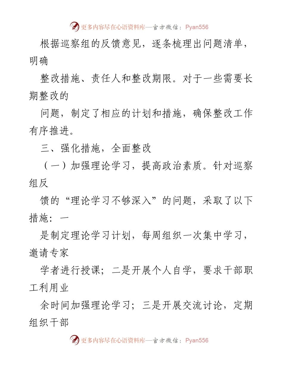 [工作总结] 巡察整改 - 巡察整改工作落实情况报告.docx_第2页