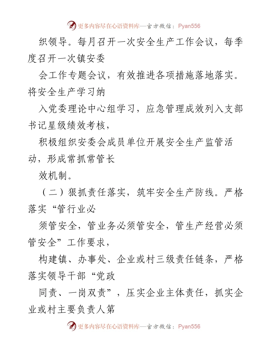 [工作总结] 安全生产工作 - XX镇安全生产工作总结报告.docx_第2页