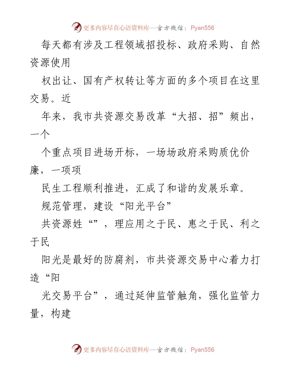 [工作总结] 岳阳市共资源交易中心 - 打造阳光交易平台，推动共资源高效交易.docx_第2页