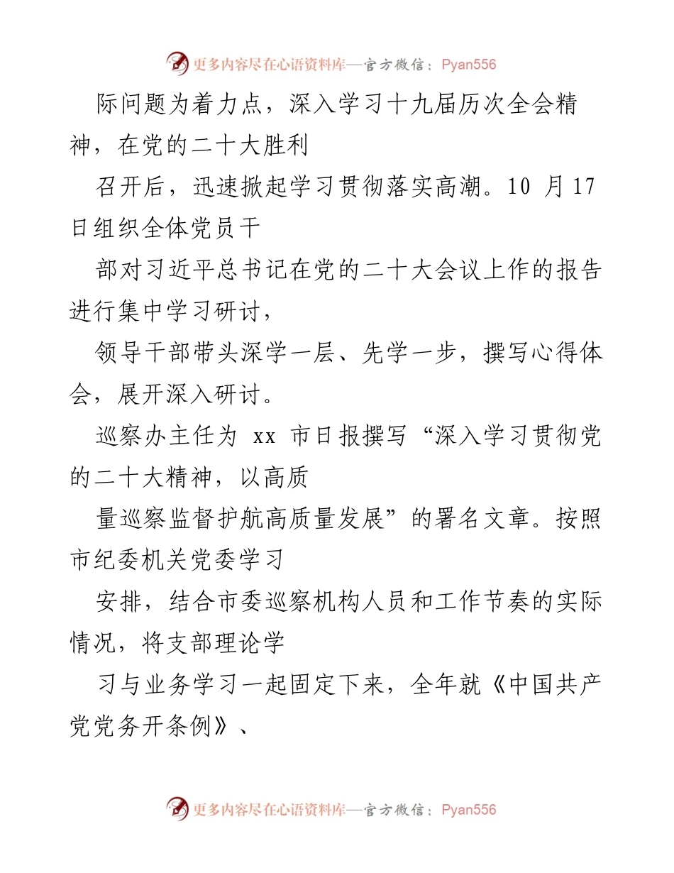 [工作总结] 市委巡察机构 - 2022年党建工作总结与巡察成效报告_1.docx_第2页