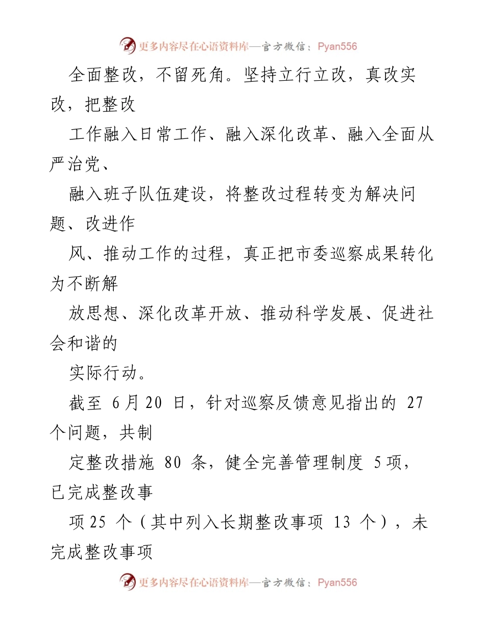 [工作总结] 巡察整改 - XX 镇村（社区）党组织巡察整改进展情况报告.docx_第2页