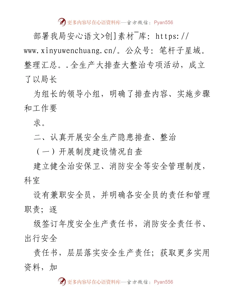 [工作总结] 安全生产大排查大整治 - 审计局安全生产大排查整治工作情况总结报告.docx_第2页