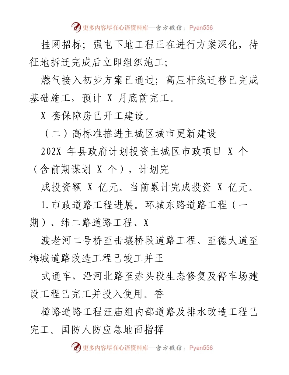 [工作总结] 年度工作回顾 - 202X年县政府工作总结及项目进展报告.docx_第2页