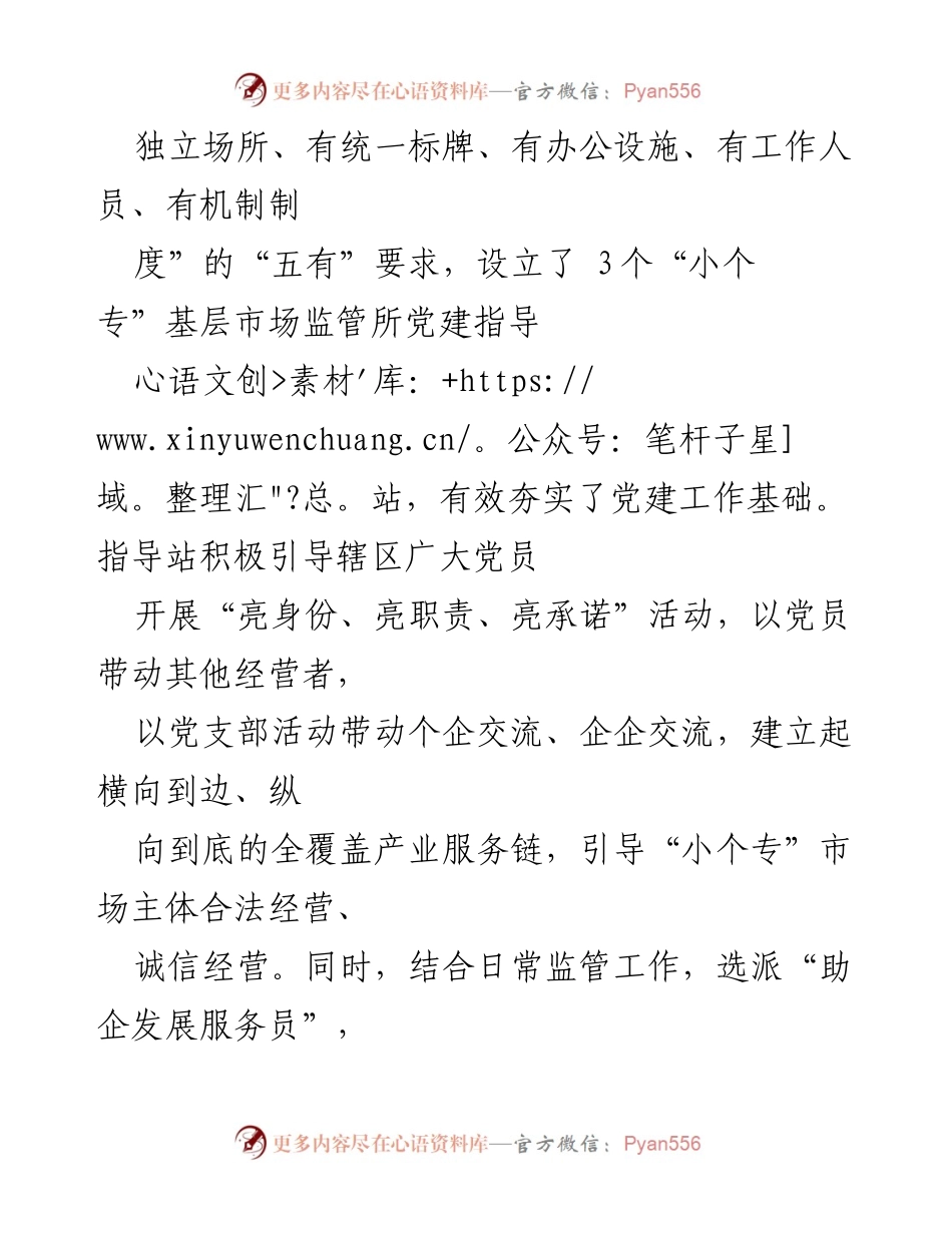 [工作总结] 市监局 - 小个专党建工作推进与成效汇报.docx_第2页