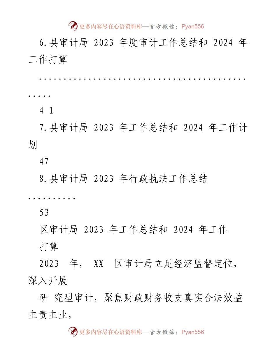 [工作总结] 审计局年度总结 - 2023年度审计工作总结与2024年工作展望.docx_第2页