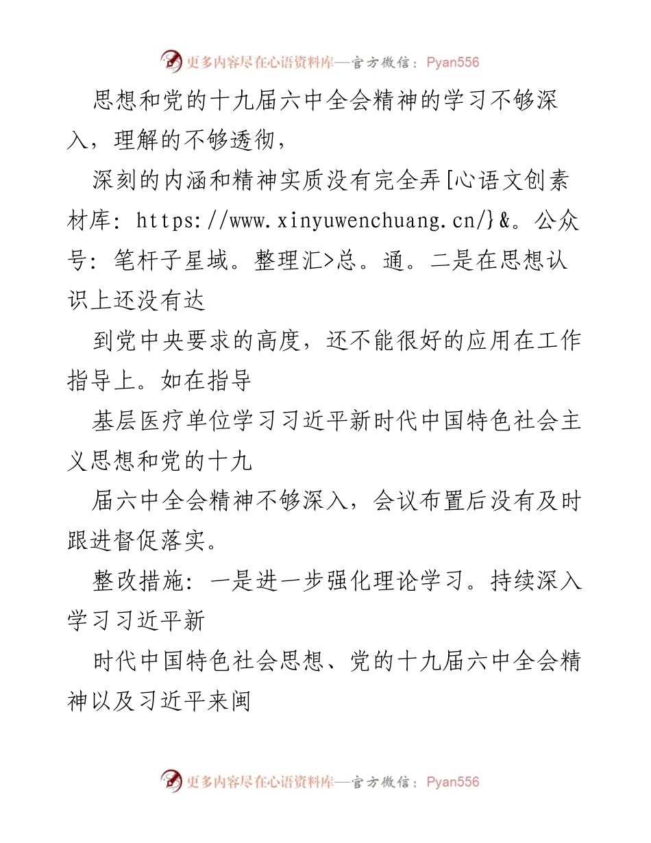 [工作总结] 市卫健局党委 - 2021年专题民主生活会问题整改方案.docx_第2页