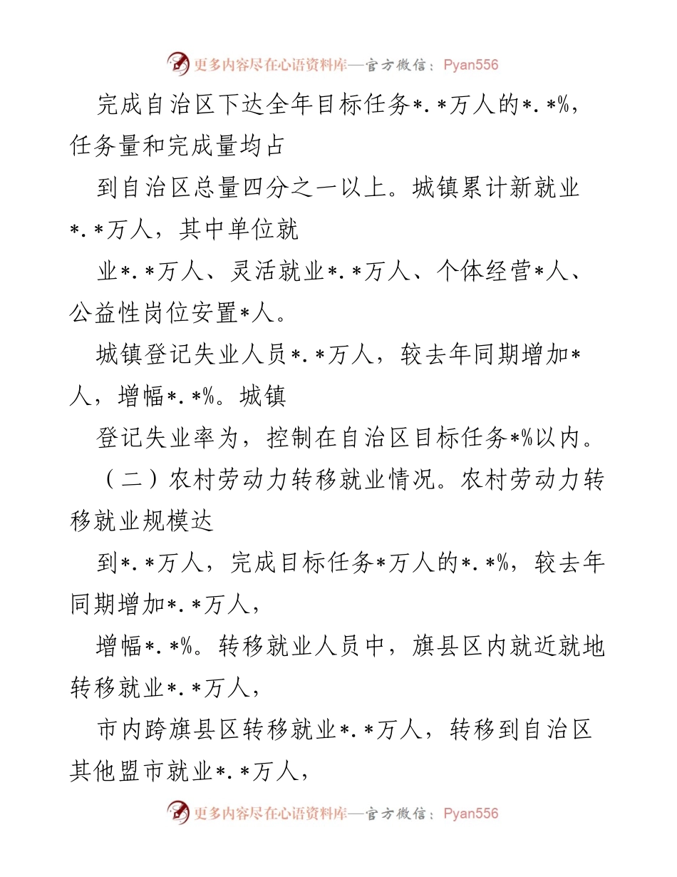 [工作总结] 就业工作情况 - 全市稳就业保就业工作情况报告.docx_第2页