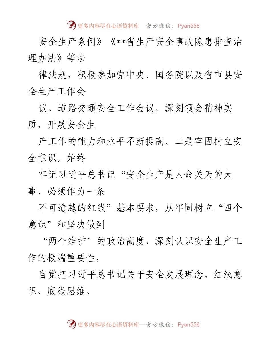 [工作总结] 安全生产工作 - 安全生产责任制履职情况报告.docx_第2页