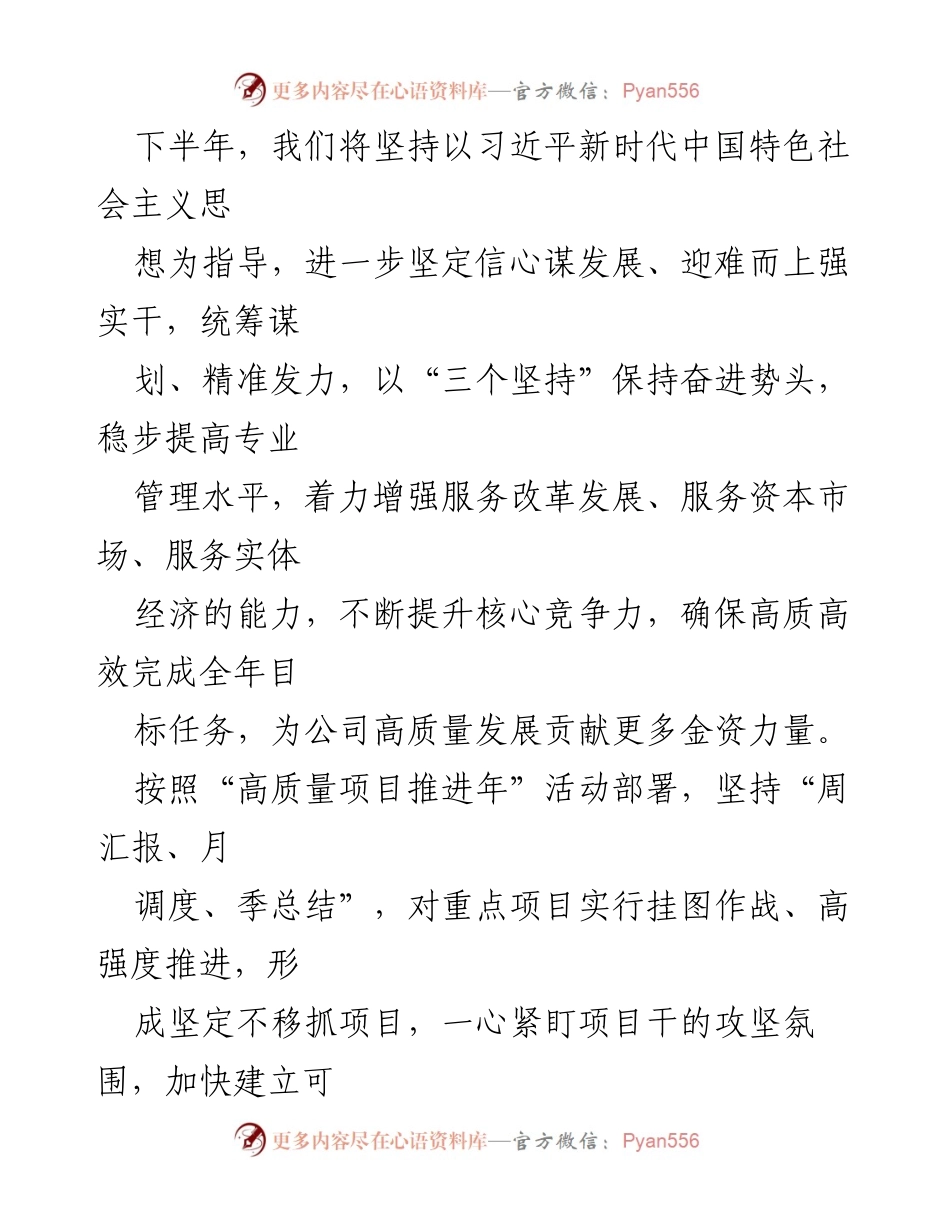 [工作总结] 年中工作推进会议 - 高质量发展目标的坚定推进与实施策略.docx_第2页