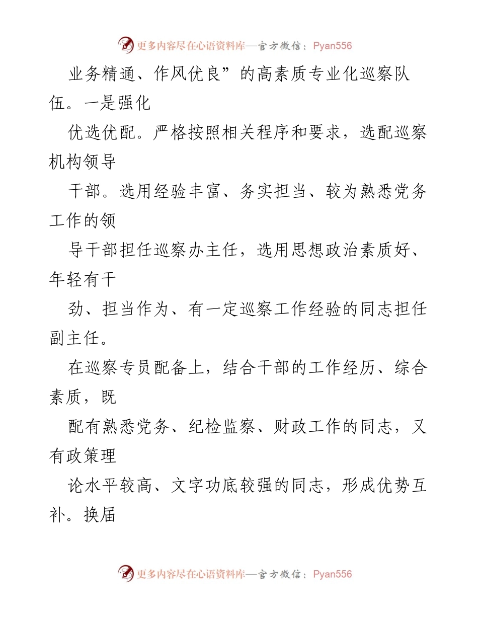 [工作总结] 巡察工作 - 强化巡察队伍建设与整改落实的经验总结.docx_第2页