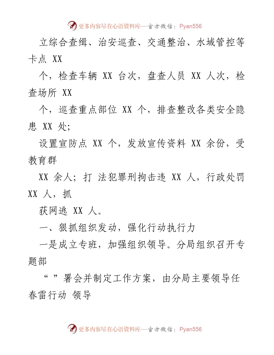 [工作总结] 安全行动 - 春雷行动工作总结报告.docx_第2页