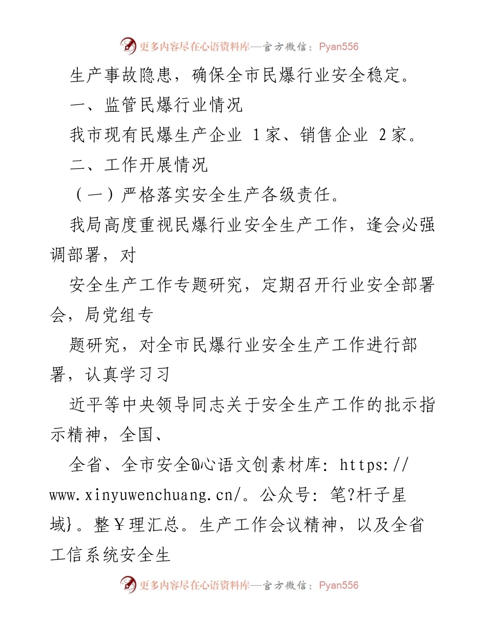 [工作总结] 安全生产工作会议 - 全市民爆行业安全生产工作总结报告.docx_第2页