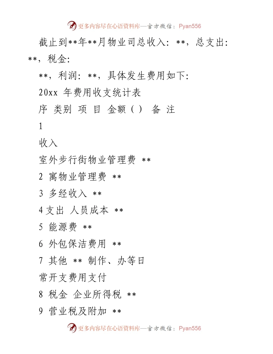 [工作总结] 年终总结 - 20xx年物业服务工作总结报告.docx_第2页