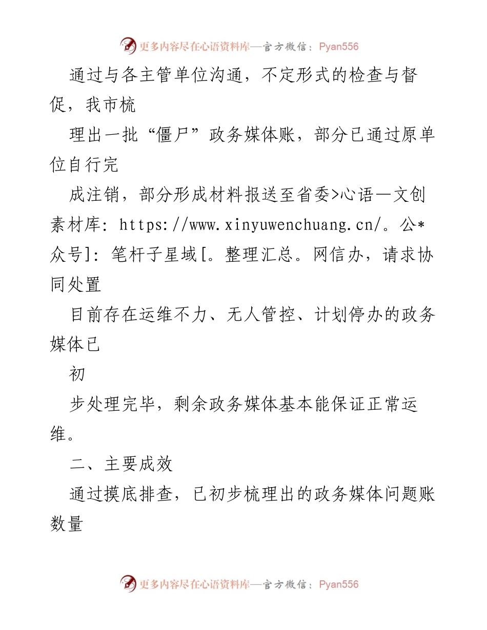[工作总结] 政务媒体专项整治 - 政务媒体专项排查整治工作总结报告.docx_第2页