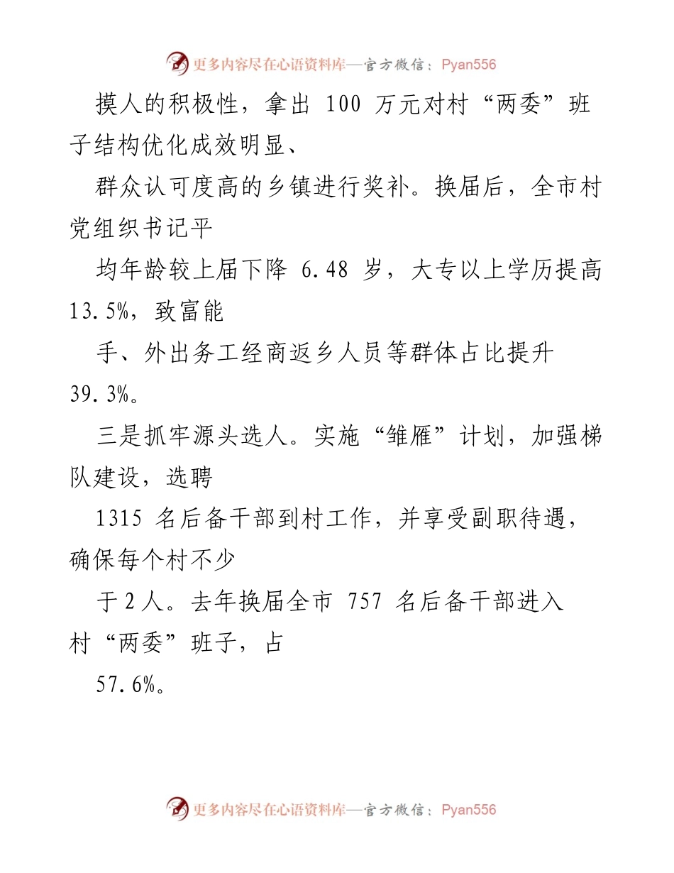 [工作总结] 村党组织建设 - 实施“头雁”工程，锻造乡村振兴带头人队伍建设经验.docx_第2页