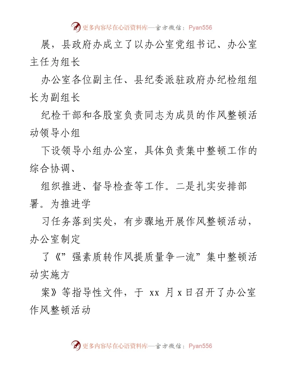 [工作总结] 政府办公室 - 提升干部素质与作风整顿活动总结.docx_第2页