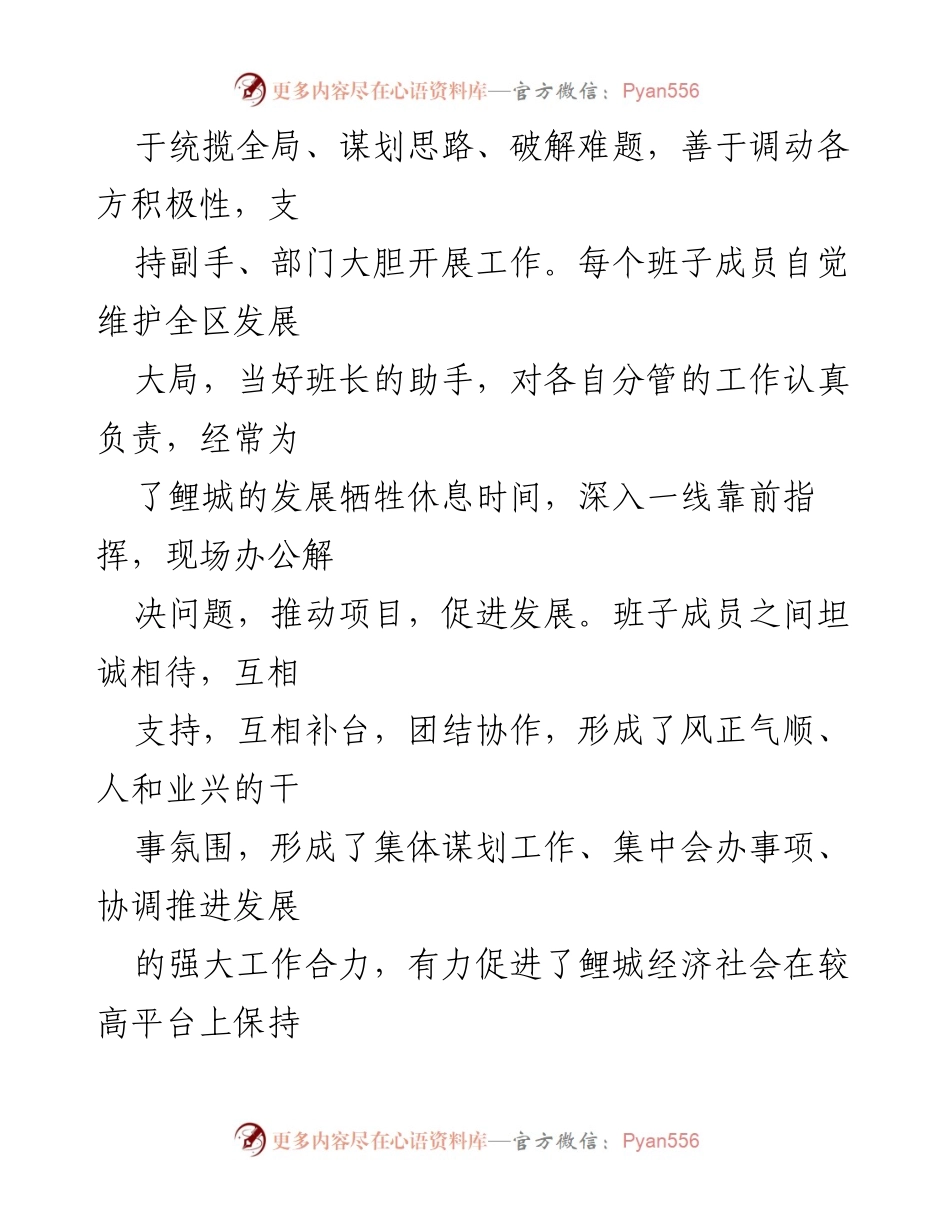 [工作总结] 政府领导班子 - 鲤城区政府领导班子工作总结与成效分析.docx_第2页