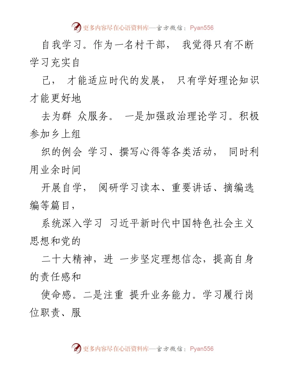 [工作总结] 村党员干部 - 2023年个人工作述职报告.docx_第2页