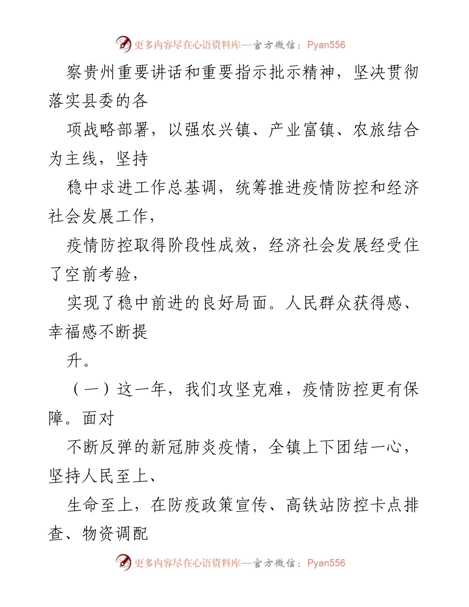 [工作总结] 政府工作会议 - XX镇202X年工作总结与2022年工作计划.docx_第2页