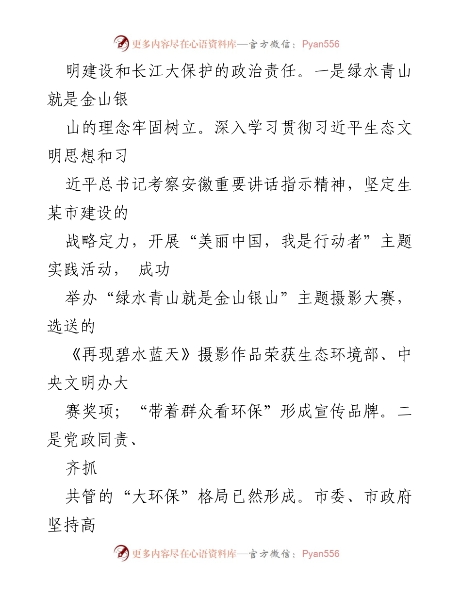 [工作总结] 政府工作会议 - 生态环境保护工作总结及未来规划报告.docx_第2页