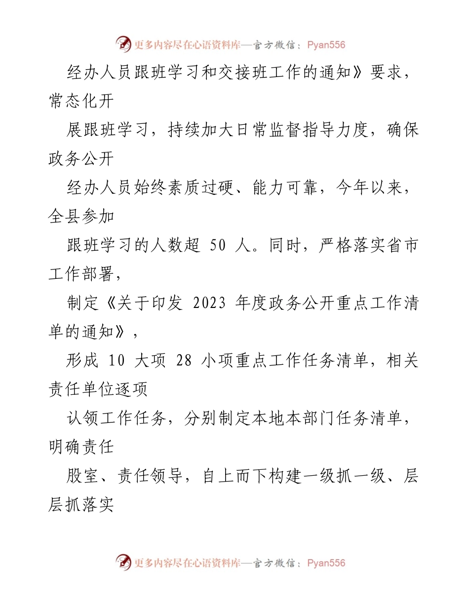 [工作总结] 政务公开工作 - 2023年XX县政务公开工作总结.docx_第2页