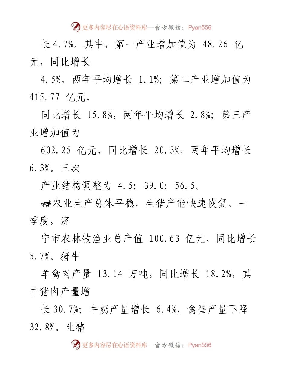 [工作总结] 新闻发布会 - 济宁市2021年第一季度经济运行情况总结.docx_第2页