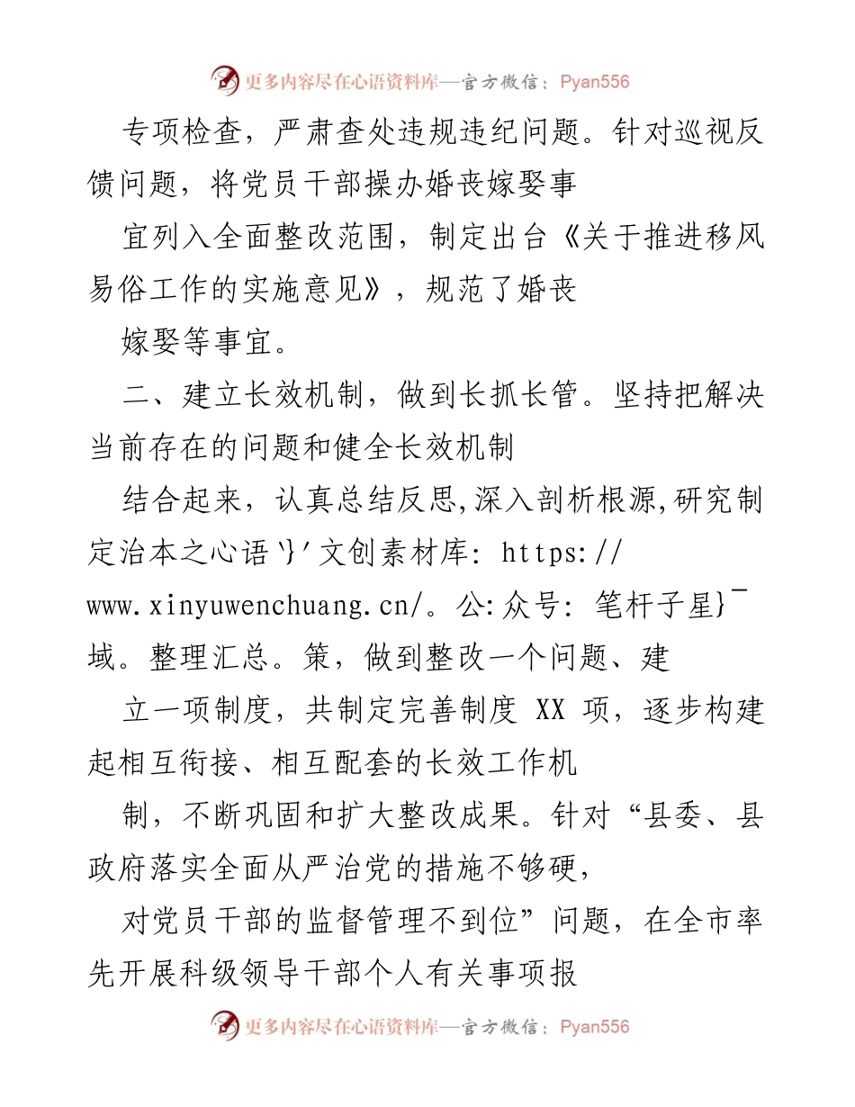 [工作总结] 整改工作汇报 - 巡视整改工作的持续推进与成效总结.docx_第2页