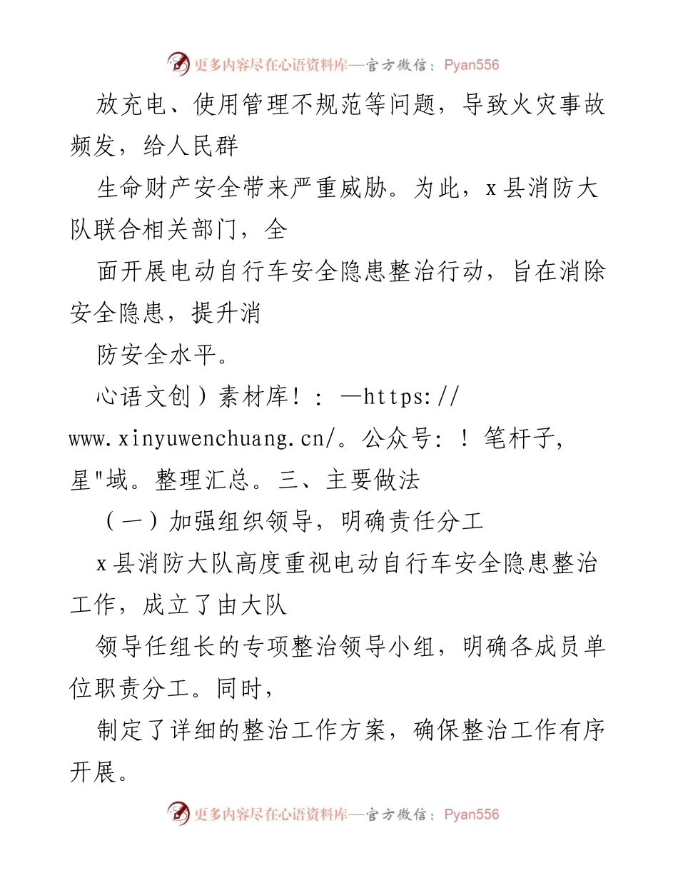 [工作总结] 整治行动 - X县电动车安全隐患整治工作总结.docx_第2页