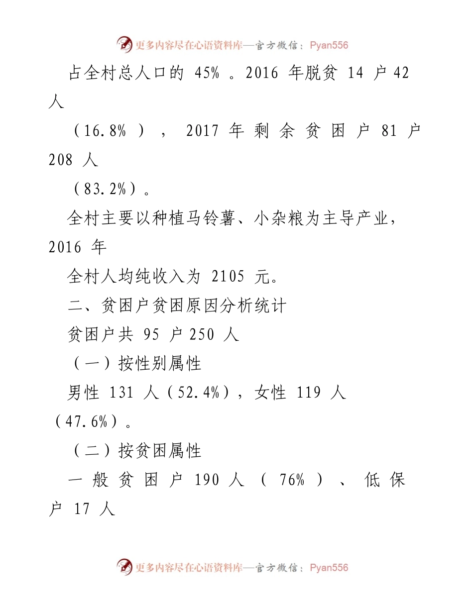 [工作总结] 扶贫工作 - XXX村扶贫工作成效与规划分析.docx_第1页