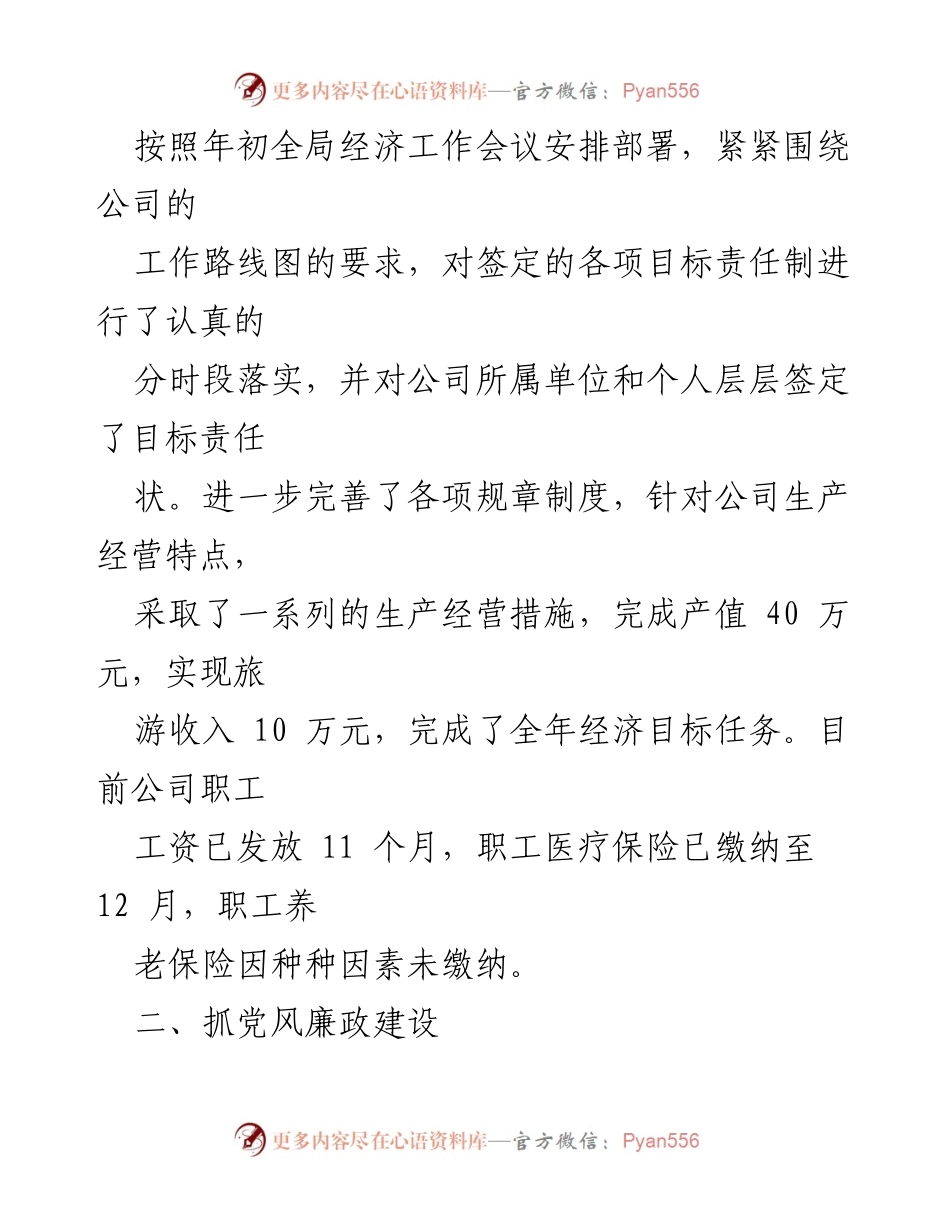 [工作总结] 年度总结 - 碧波旅游公司20xx年度工作总结与发展回顾.docx_第2页