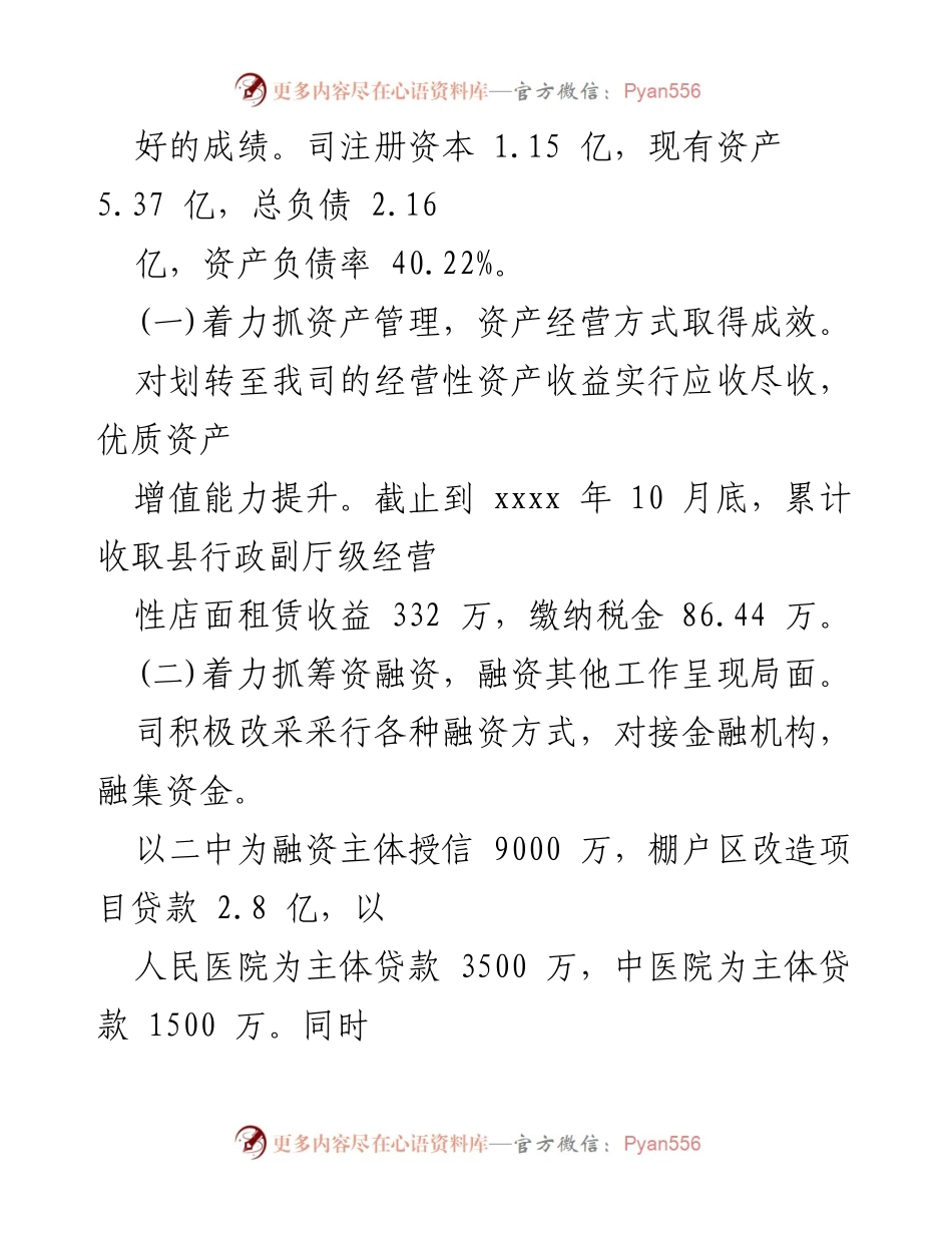 [工作总结] 年度总结 - 国有企业20XX年度工作总结与成就分析.docx_第2页