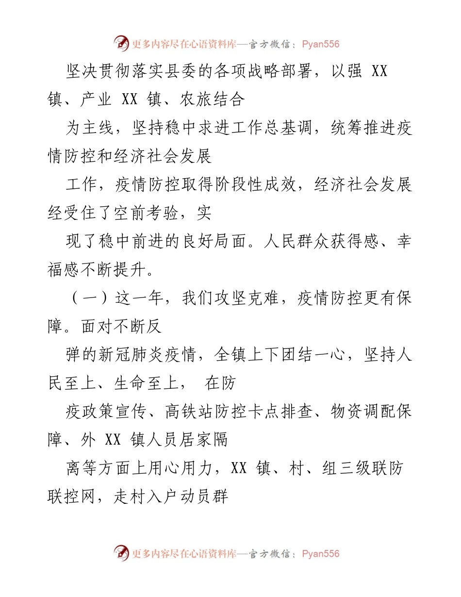 [工作总结] 政府履职 - XXX 镇2022年工作总结及2023年工作打算.docx_第2页