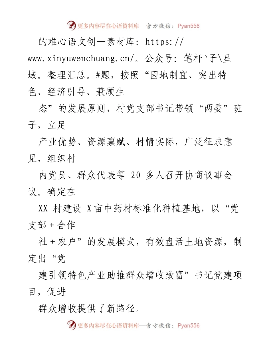 [工作总结] 村委会 - 2024年XX村书记党建项目实施情况汇报.docx_第2页