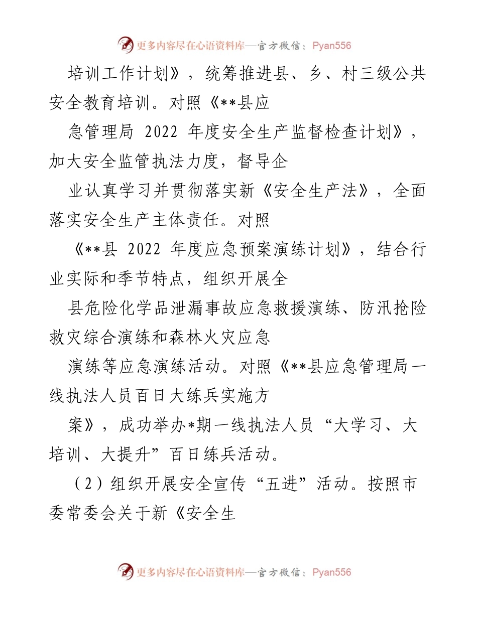 [工作总结] 应急管理局 - 2022 年应急管理工作总结报告.docx_第2页