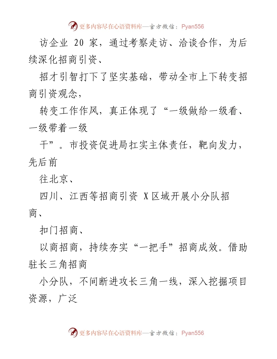 [工作总结] 投资促进局 - 2023年上半年招商引资工作总结与下半年计划.docx_第2页