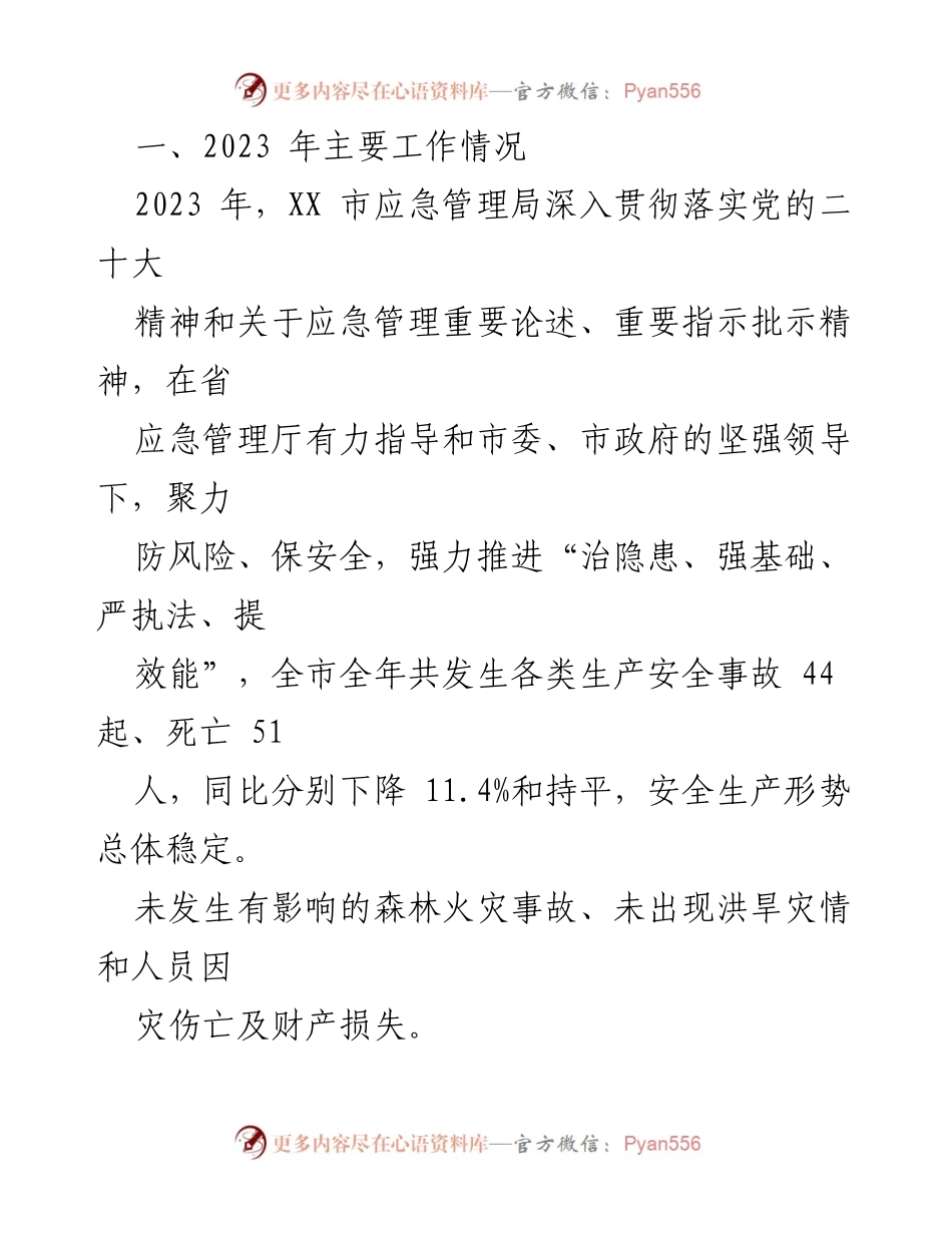 [工作总结] 应急管理局年度总结 - 2023年度应急管理工作总结与展望.docx_第2页