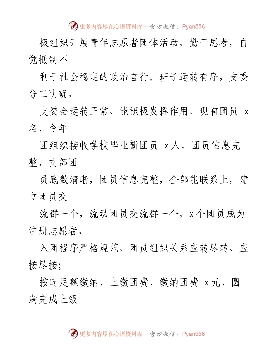 [工作总结] 村共青团支部 - 村团支部年度工作总结与发展计划.docx_第2页