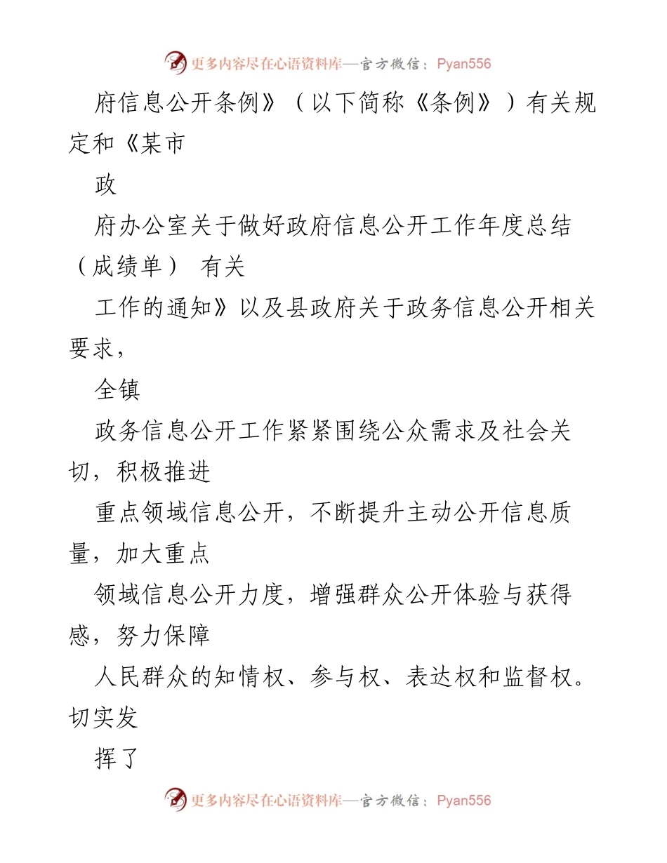 [工作总结] 政务公开 - 2023年第一季度政府信息公开工作总结.docx_第2页